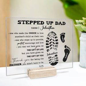 Protect, Encourage And Love - Family Personalized Custom Acrylic Plaque - Father's Day, Birthday Gift For Dad