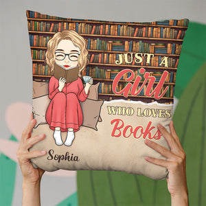 It Was Me Just A Girl Who Loves Book - Personalized Custom Pillow - Christmas Gift For Book Lovers