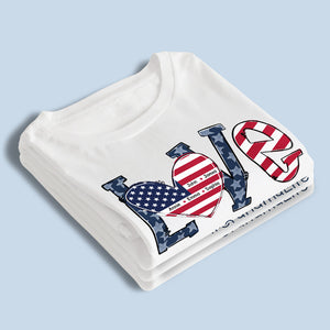 Love Being A Granny - Family Personalized Custom T-Shirt, Hoodie, Sweatshirt - 4th Of July - US Independence Day, Birthday Gift For Grandma, Hoodie