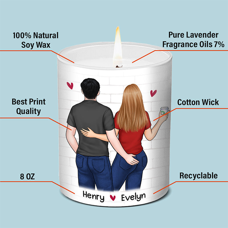 Lucky To Have You In My Life - Couple Personalized Custom Smokeless Scented Candle - Gift For Husband Wife, Anniversary