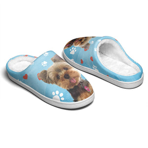 Custom Photo Pawsitively Chilly Merry And Bright - Dog & Cat Personalized Custom Fluffy Slippers - Gift For Pet Owners, Pet Lovers