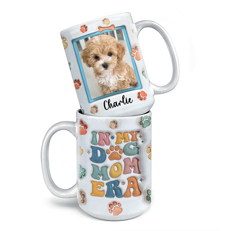 In My Fur Dad Era - Dog & Cat Personalized Custom 3D Inflated Effect Printed Mug - Gift For Pet Owners, Pet Lovers
