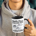 Thanks For Having Us - Family Personalized Custom Accent Mug - Father's Day, Birthday Gift For Dad