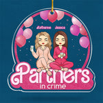 Custom Name Partners in Crime Gifts for Best Friends - Personalized Ornament