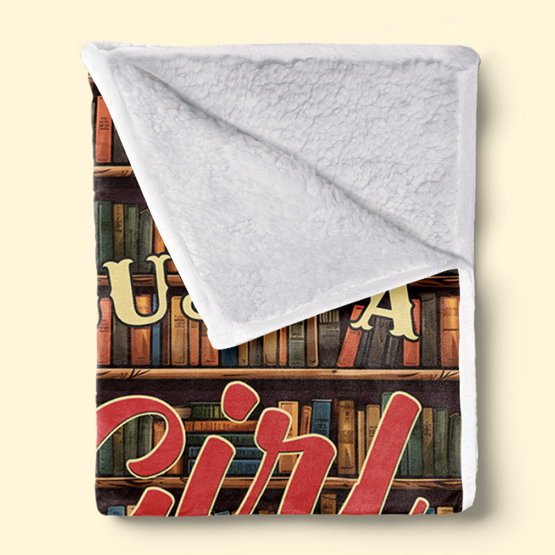 A Girl Who Loves Book It Was Me - Personalized Custom Blanket - Christmas Gift For Book Lovers