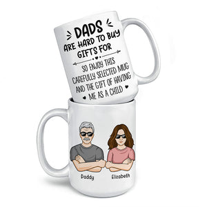 Enjoy The Gift Of Having Me As A Child - Family Personalized Custom Mug - Father's Day, Birthday Gift For Dad