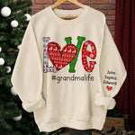 The Perfect Grandma - Family Personalized Custom Unisex Sweatshirt With Design On Sleeve - Christmas Gift For Mom, Grandma