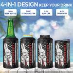Best Bonus Dad Ever - Family Personalized Custom 4 In 1 Can Cooler Tumbler - Birthday Gift For Dad
