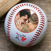 Custom Photo Love You To The Centerfield Fence And Back - Couple Personalized Custom Baseball - Gift For Husband Wife, Anniversary