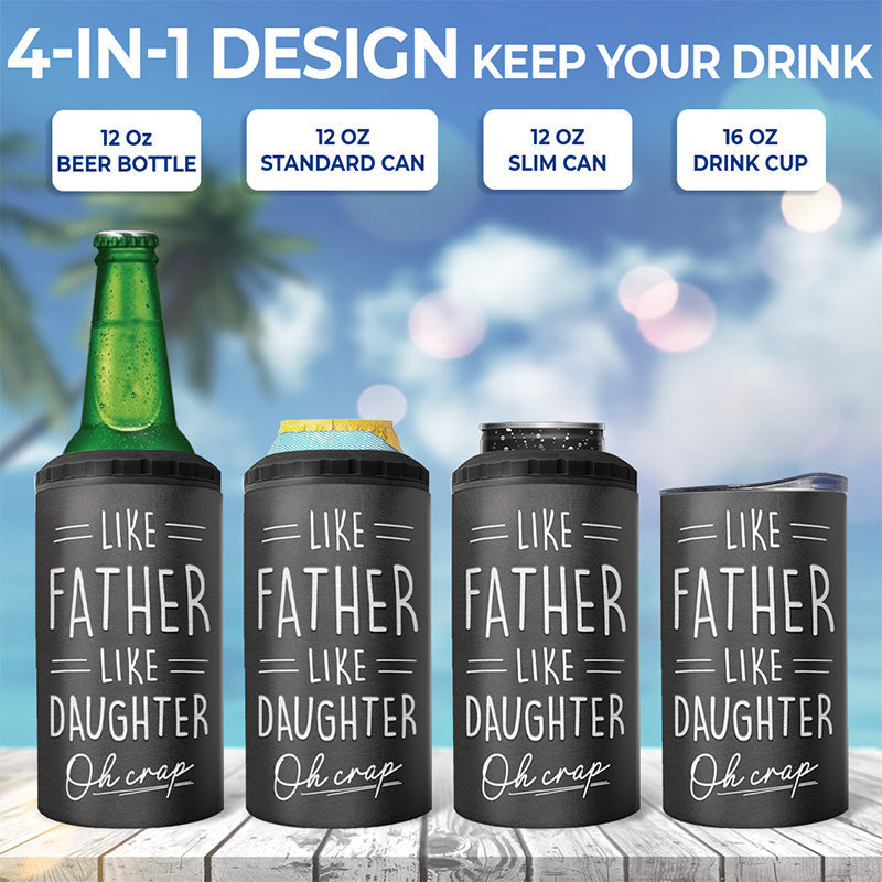 This Guy Is One Awesome Dad - Family Personalized Custom 4 In 1 Can Cooler Tumbler - Birthday Gift For Dad