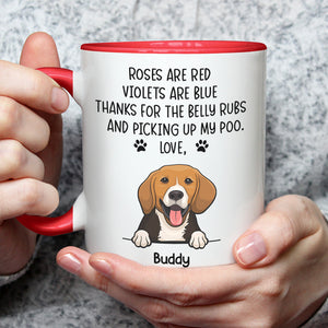 Thank You For Taking Care Of Me - Dog Personalized Custom Accent Mug - Christmas Gift For Pet Owners, Pet Lovers