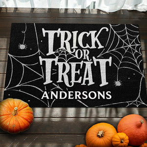 Trick Or Treat - Family Personalized Custom Home Decor Decorative Mat - Halloween Gift For Family Members