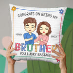 Custom Name Funny Brother Gifts - Personalized Pillow