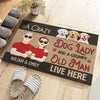 A Crazy Dog Lady And A Grumpy Old Man Live Here - Dog Personalized Custom Decorative Mat - Gift For Pet Owners, Pet Lovers