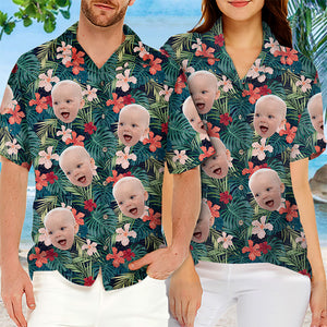 Custom Photo You Had Me at Aloha - Family Personalized Custom unisex Tropical Hawaiian Aloha Shirt - Summer Vacation Gift, Gift for Family Members - S