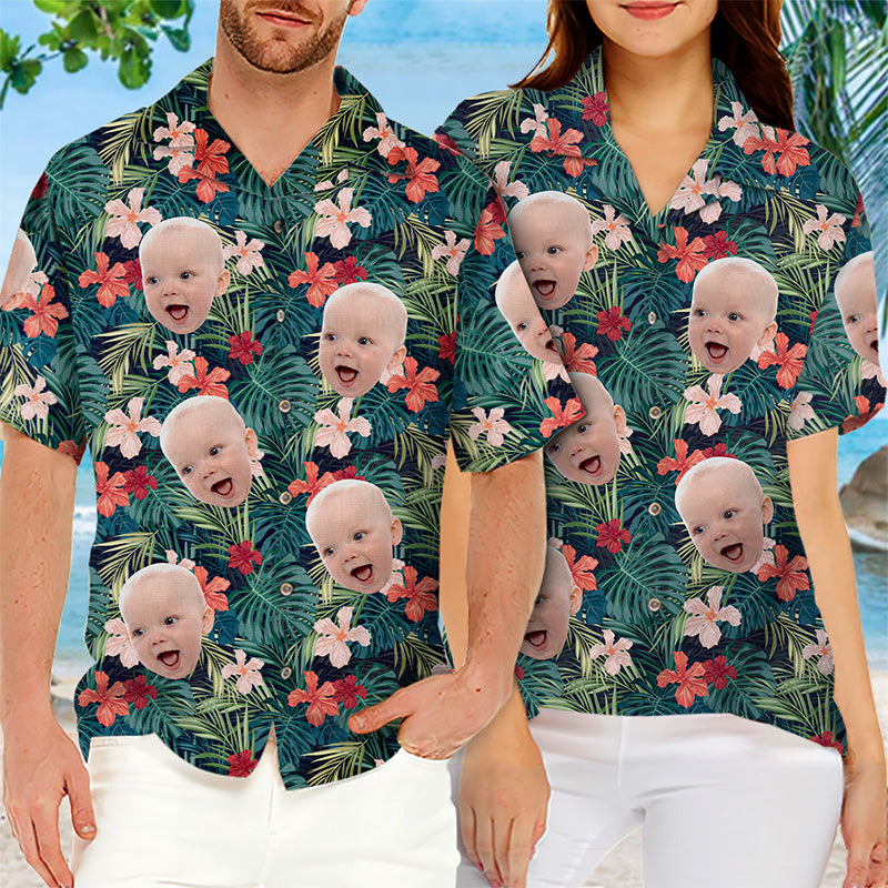 Custom Photo You Had Me At Aloha - Family Personalized Custom Unisex Tropical Hawaiian Aloha Shirt - Summer Vacation Gift, Gift For Family Members