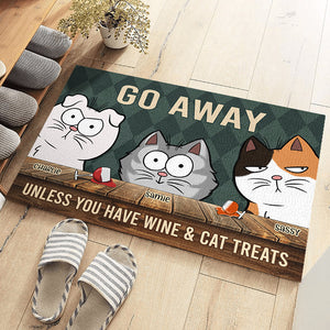 Go Away Unless You Have Cat Treats - Cat Personalized Custom Decorative Mat - Gift For Pet Owners, Pet Lovers