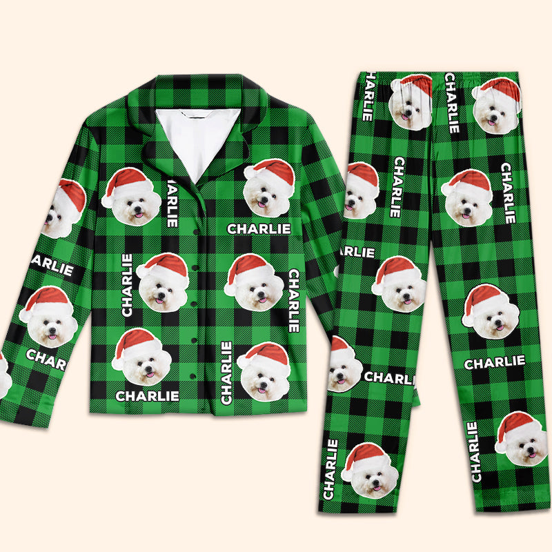Custom Photo May Your Days Be Furry & Bright - Dog & Cat Personalized Custom Face Photo Pajamas - Christmas Gift For Pet Owners, Pet Lovers