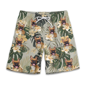 Custom Photo Summer State Of Mind - Dog & Cat Personalized Custom Tropical Hawaiian Aloha Men Beach Shorts - Summer Vacation Gift, Birthday Party Gift For Pet Owners, Pet Lovers