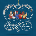 Custom Name Best Friend Christmas Gifts for Women - Personalized Ornament