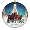 Best Friend At First Sight - Bestie Personalized Custom Ornament - Ceramic Round Shaped - Christmas Gift For Best Friends, BFF, Sisters