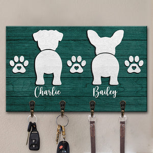 No Home Is Complete Without The Pawprints Of Puppy - Dog Personalized Custom Rectangle Shaped Key Hanger, Key Holder - Gift For Pet Owners, Pet Lovers