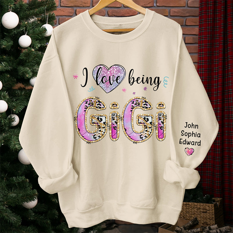 I'm That Gigi - Family Personalized Custom Unisex Sweatshirt With Design On Sleeve - Christmas Gift For Mom, Grandma