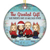 The Greatest Christmas Gift - Family Personalized Custom Ornament - Ceramic Round Shaped - Christmas Gift For Family Members