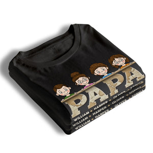 Happiness Is A Grandpa Hug - Family Personalized Custom Unisex T-shirt, Hoodie, Sweatshirt - Birthday Gift For Grandpa, Dad
