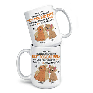 I Love You From My Head To My Tail - Dog Personalized Custom Mug - Father's Day, Gift For Pet Owners, Pet Lovers