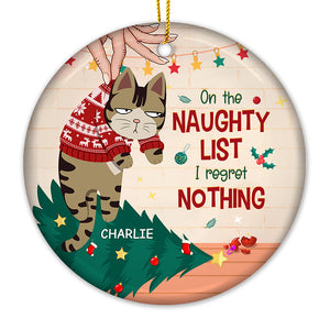 Is This Jolly Enough - Cat Personalized Custom Ornament - Ceramic Round Shaped - Christmas Gift For Pet Owners, Pet Lovers