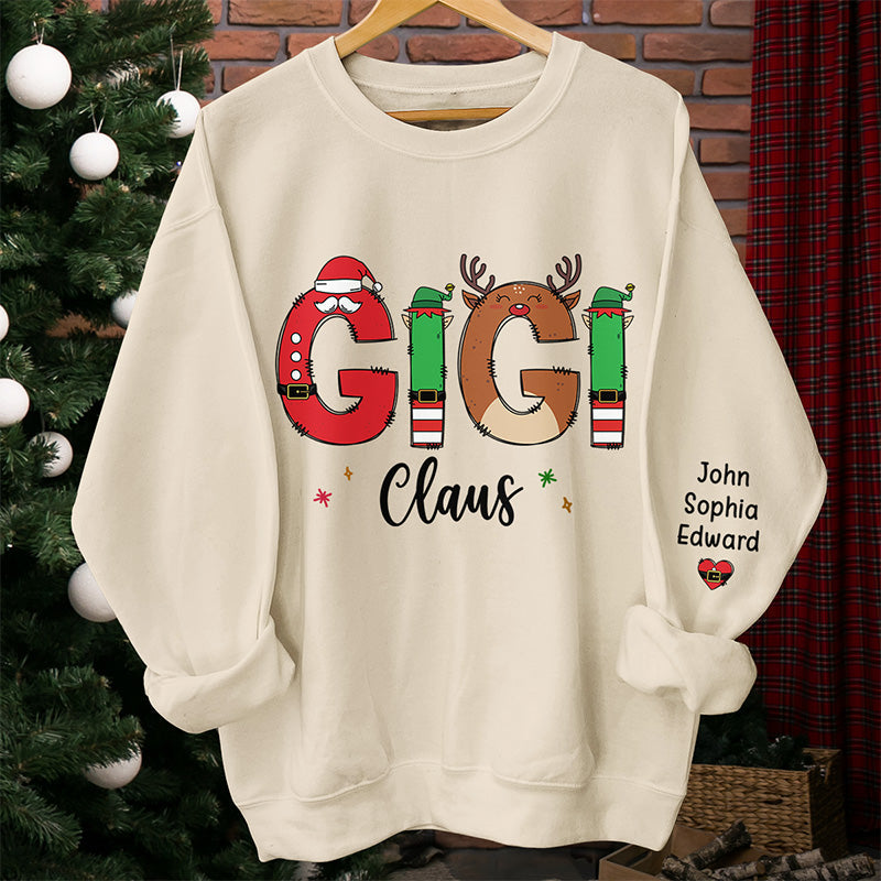 My Greatest Blessings Call Me Gigi - Family Personalized Custom Unisex Sweatshirt With Design On Sleeve - Christmas Gift For Mom, Grandma