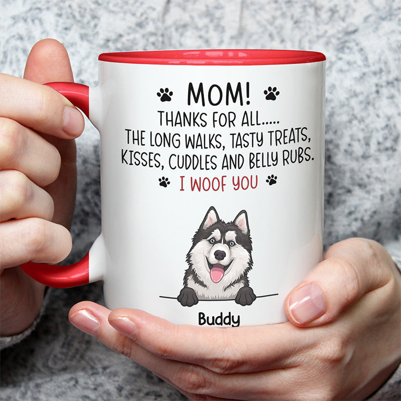 Thanks For The Daily Strolls - Dog Personalized Custom Accent Mug - Gift For Pet Owners, Pet Lovers