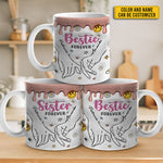 Sisters By Heart - Bestie Personalized Custom 3D Inflated Effect Printed Mug - Gift For Best Friends, BFF, Sisters, Coworkers