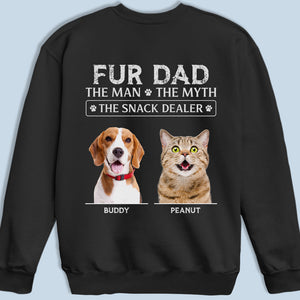 The Man The Myth The Snack Dealer - Dog & Cat Personalized Custom Unisex Back Printed T-shirt, Hoodie, Sweatshirt - Gift For Pet Owners, Pet Lovers