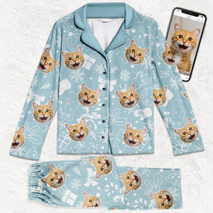 Custom Photo A Festive Pup-fect Christmas - Dog & Cat Personalized Custom Face Photo Pajamas - Christmas Gift For Pet Owners, Pet Lovers