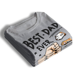 The Best Dad Ever & Fur Baby - Dog & Cat Personalized Custom Unisex T-shirt, Hoodie, Sweatshirt - Father's Day, Gift For Pet Owners, Pet Lovers