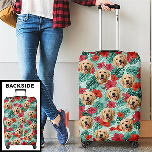 Custom Photo My Therapist Has Fur - Dog & Cat Personalized Custom Luggage Cover - Holiday Vacation Gift, Gift For Adventure Travel Lovers, Pet Owners, Pet Lovers