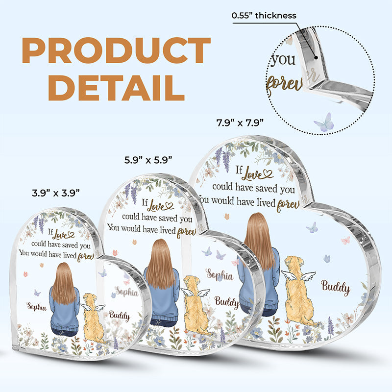 You Will Always Be In My Heart - Memorial Personalized Custom Heart Shaped Acrylic Plaque - Christmas Gift, Sympathy Gift For Pet Owners, Pet Lovers