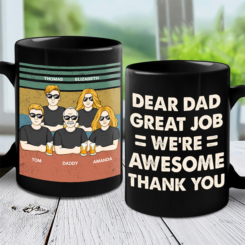 Great Job Mom I Turned Out Awesome Thumbs Up Ceramic Coffee Drinking Mug  11oz Cup