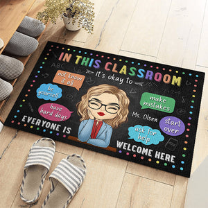 It's Ok To Not Know It All - Teacher Personalized Custom Home Decor Decorative Mat - House Warming Gift For Teacher, Back To School