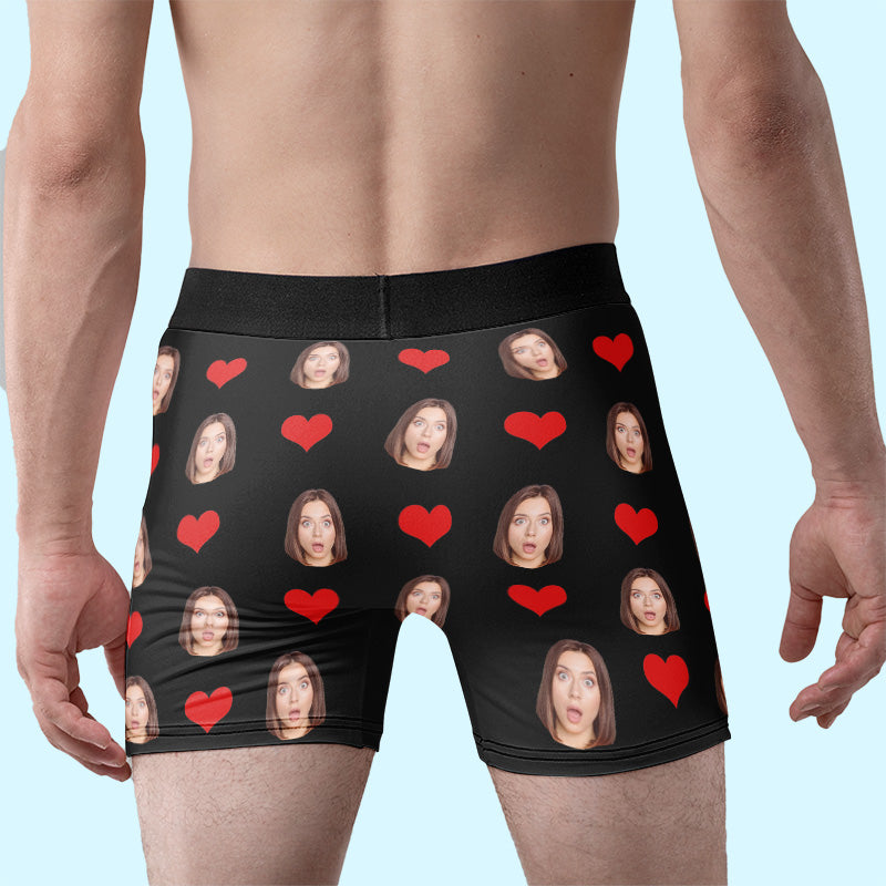 Custom Photo I’m Nuts About You - Funny Personalized Custom Boxer Briefs, Men's Boxers - Birthday Gift For Boyfriend, Husband, Anniversary
