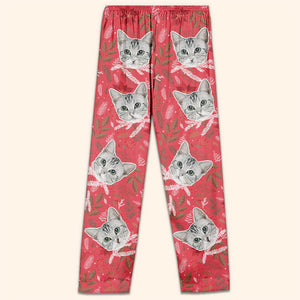 Custom Photo Happy Pawlidays - Dog & Cat Personalized Custom Face Photo Pajama Pants - New Arrival, Christmas Gift For Pet Owners, Pet Lovers