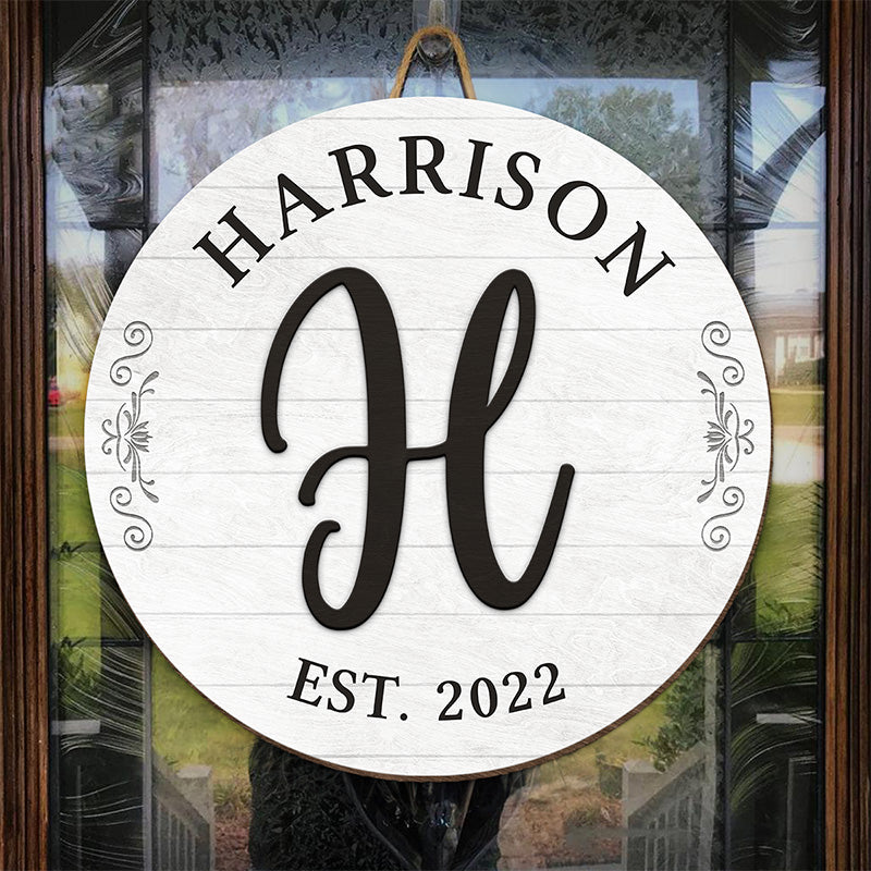 Our Home Sweet Home - Family Personalized Custom Round Shaped Home Decor Wood Sign - House Warming Gift For Family Members