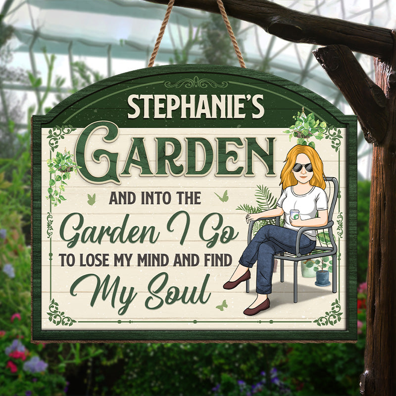 Garden, Where I Find My Soul - Garden Personalized Custom Shaped Home Decor Wood Sign - House Warming Gift For Gardening Lovers