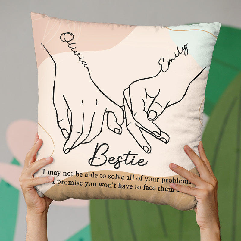 Our Friendship Is Endless - Bestie Personalized Custom Pillow - Christmas Gift For Best Friends, BFF, Sisters