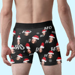 Custom Photo Name Funny Christmas Gifts for Women - Personalized Boxer Briefs