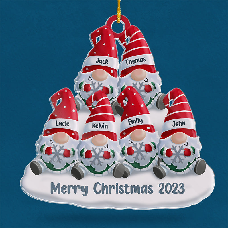 The Best Christmas Gift - Family Personalized Custom Ornament - Acrylic Custom Shaped - Christmas Gift For Family Members