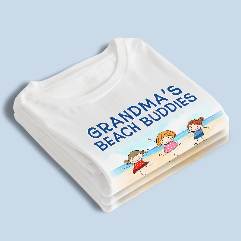 Beach Buddy - Family Personalized Custom Unisex T-shirt, Hoodie, Sweatshirt - Summer Vacation, Birthday Gift For Grandma