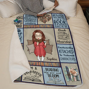 I'm A Bookaholic - Personalized Custom Blanket - Christmas Gift For Book Lovers